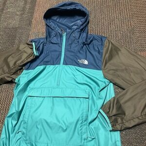 The North Face Fanorak Jacket Mens M Windbreaker Anorak Ripstop Cargo Fanny Pack